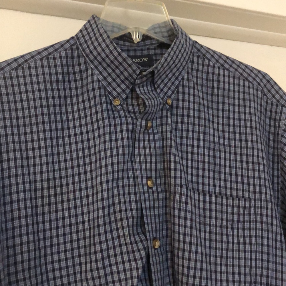 Men’s short sleeve wrinkle free shirt Size L - Picture 3 of 6